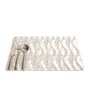 Grey Cadie Rectangular Textured PVC Dining Table Placemat
