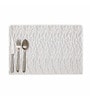 Grey Cadie Rectangular Textured PVC Dining Table Placemat