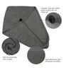 Grey Caldezonia Solid 450 GSM Microfiber Bath HairWrap