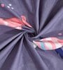 Grey Cartoon 300 TC Cotton Blend Double Bedsheet With 2 Pillow Covers