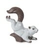 Grey Ceramic Ceramic Squirrel Garden Figurine