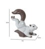 Grey Ceramic Ceramic Squirrel Garden Figurine