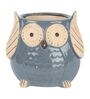 Grey Ceramic Owl Shape Medium Planter