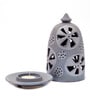 Grey Ceramic Petre Candle Lamp Light Holder