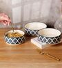 Grey Ceramic Serving Bowl Set of 3 (500 ML, 600 ML & 800 ML)