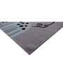 Grey Character Wool 6 x 4 Feet Anti Slip Kids Floor Mat