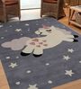 Grey Character Wool 6 x 4 Feet Anti Slip Kids Floor Mat