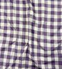Grey Checkered 260 TC Polycotton Double Flat Bedsheet with 2 Frill Pillow Covers