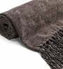 Grey Chenille Plain Solid Pattern 60 X 50 Inch Throw
