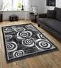 Grey Chenille Abstract 4.5 X 7 Feet Hand Woven Carpet