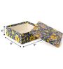 Grey Cloth Hardboard  Floral Design Box