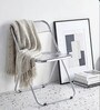 Grey Colour Acrylic Finish Folding Ether Chair