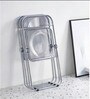 Grey Colour Acrylic Finish Folding Ether Chair