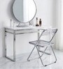 Grey Colour Acrylic Finish Folding Ether Chair