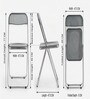Grey Colour Acrylic Finish Folding Ether Chair