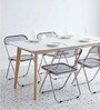 Grey Colour Acrylic Finish Folding Ether Chair