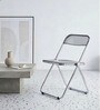Grey Colour Acrylic Finish Folding Ether Chair