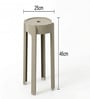 Grey Colour Acrylic Finish Modern Multi-Purpose End Table