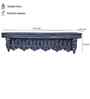 Grey Colour Solid Wood Handcarved Floating Wall Shelf