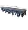 Grey Colour Solid Wood Handcarved Floating Wall Shelf