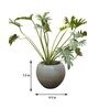 Grey Concrete Grey Giant Small Floor Planter
