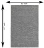Grey Contemporary Wool And Cotton 8 X 5 Feet Hand Tufted Carpet