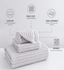 Grey Coral Fleece  Solid 450 Gsm Bath Towel Set Of 3