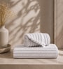 Grey Coral Fleece  Solid 450 Gsm Bath Towel Set Of 3