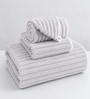 Grey Coral Fleece  Solid 450 Gsm Bath Towel Set Of 3