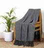 Grey Solid Cotton 50x60 Inches Sofa Throw