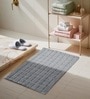 Grey Cotton 21X37 Inches Anti-Skid Bath Mat