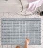 Grey Cotton 21X37 Inches Anti-Skid Bath Mat