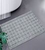 Grey Cotton 21X37 Inches Anti-Skid Bath Mat