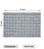 Grey Cotton 21X37 Inches Anti-Skid Bath Mat