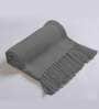 Grey Solid Cotton 60x50 Inch Sofa Throw