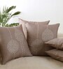 Grey Cotton Textured 16 x 16 Inches (Set Of 5) Cushion Covers