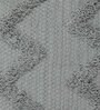 Grey Woven Zig Zag Cotton 16 x 16 Inches Cushion Covers (Set of 2)