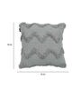 Grey Woven Zig Zag Cotton 16 x 16 Inches Cushion Covers (Set of 2)
