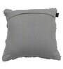 Grey Woven Zig Zag Cotton 16 x 16 Inches Cushion Covers (Set of 2)