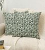 Grey Cotton Abstract 16x16 inches Cushion Covers (Pack of 2)