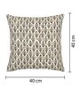 Grey Cotton Abstract 16x16 inches Cushion Covers (Pack of 2)