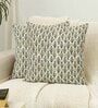 Grey Cotton Abstract 18x18 inches Cushion Covers (Pack of 2)