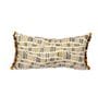 Grey Abstract Cotton 14 x 26 Inches Cushion Cover