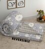 Grey Cotton Floral 500 GSM Double Bed Comforter