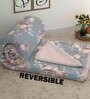 Grey Cotton Floral 500 GSM Double Bed Comforter