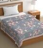 Grey Cotton Floral 500 GSM Single Bed Comforter