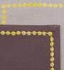 Cory (13x19) Grey & Yellow Cotton & Polyester (Set of 12) Placemat