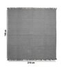Grey Cotton and Polyester Striped 55 x 82 Inches Throw