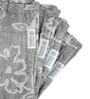 Charcoal Banana Jacquard Floral 250 GSM 4 Pcs Face Towel