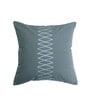 Grey Geometric Cotton Blend 16 x 16 Inches Cushion Cover